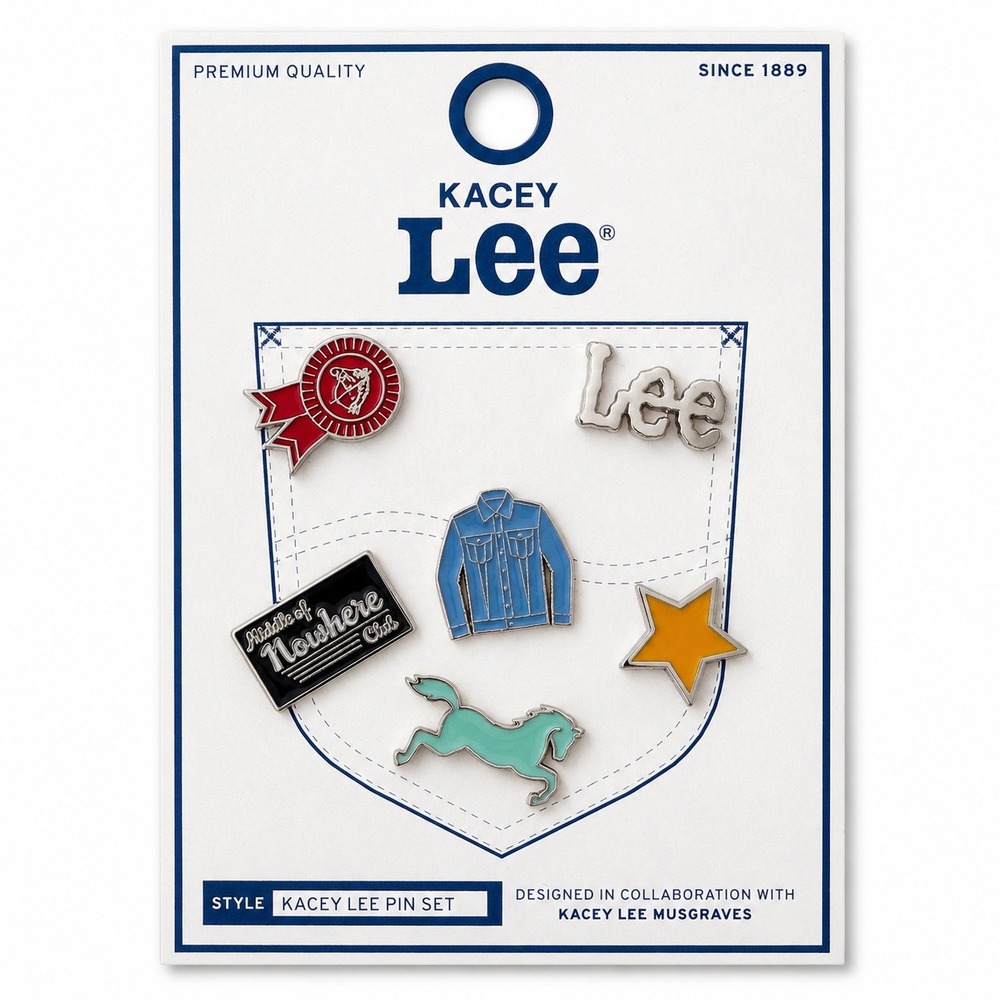 Lee x Kacey Musgraves 6 Piece Pin Set Multicolor Enamel Western Horse New
